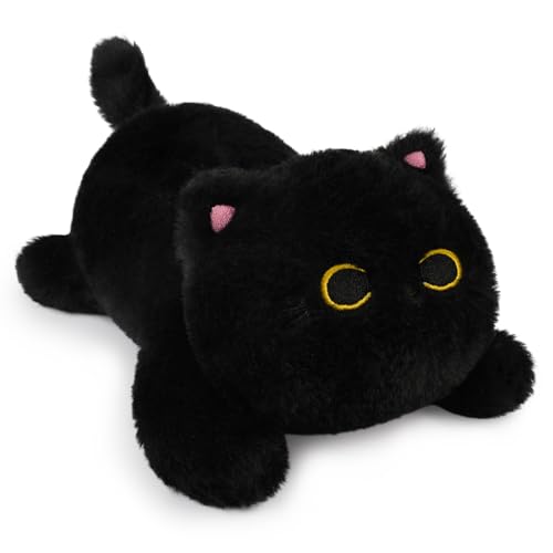 Leokawin Weighted Black Cat PlushCute Weighted Stuffed Animals for KidsRealistic Soft Huggable Black Cat Weighted Plushie Pillow Toy Gifts for Girls Boys - Image 1