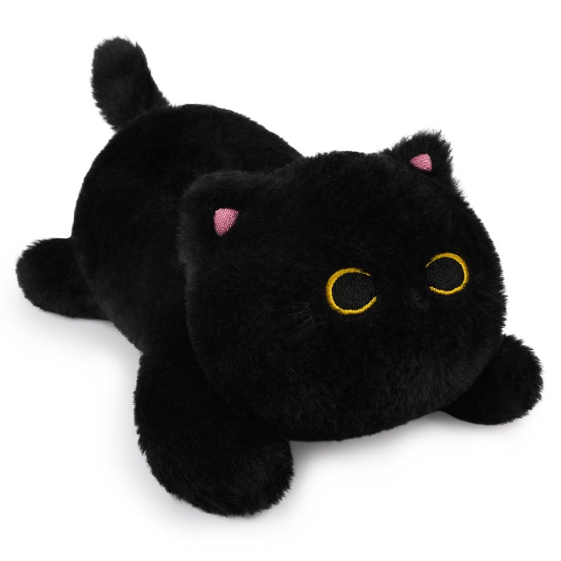 Leokawin Weighted Black Cat PlushCute Weighted Stuffed Animals for KidsRealistic Soft Huggable Black Cat Weighted Plushie Pillow Toy Gifts for Girls Boys - Image 2