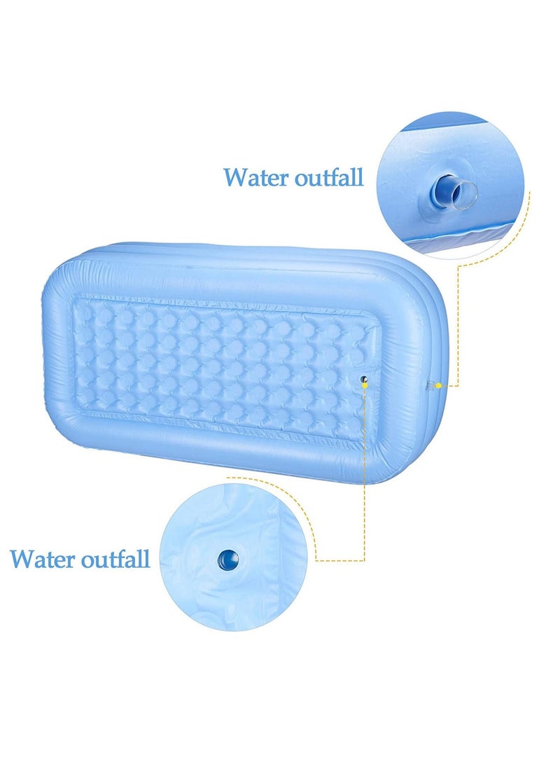 USTIDE Inflatable Adult Bath Tub, Free-Standing Blow Up Bathtub with Foldable Portable Feature for Adult Spa with Electric Air Pump (High-Density PVC) - Image 4