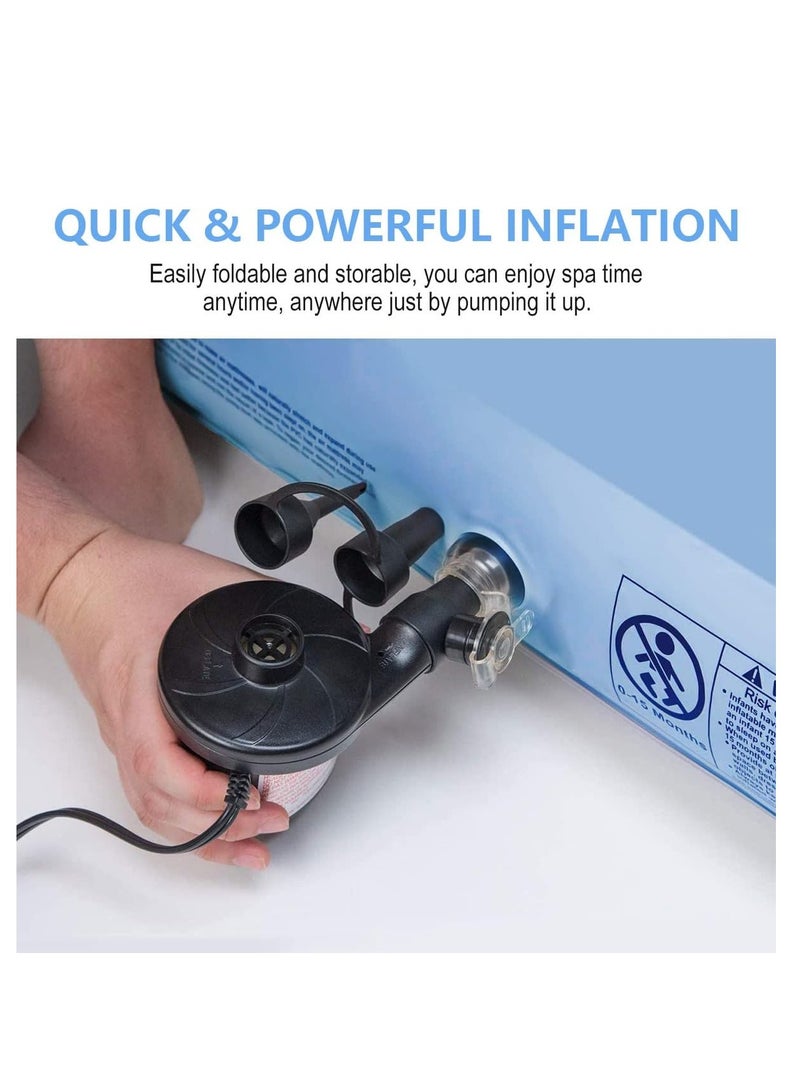 USTIDE Inflatable Adult Bath Tub, Free-Standing Blow Up Bathtub with Foldable Portable Feature for Adult Spa with Electric Air Pump (High-Density PVC) - Image 5