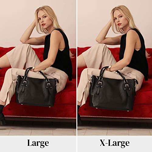 Kattee Leather Handbags Tote Shoulder Bag for Woman Satchel Designer Purse Top Handles Crossbody Bag Large Capacity - Image 2