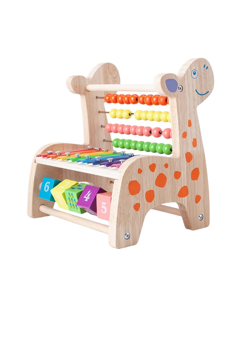 Y&D Wooden Deer Functional Calculation Frame For Children Children's Early Education Puzzle Toys  - Image 1