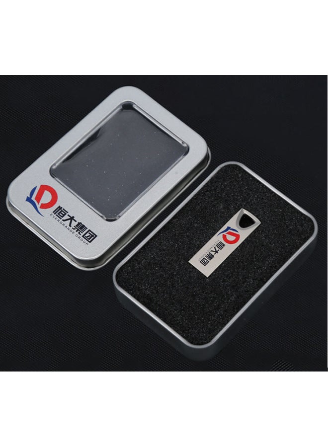 Metal U Disk Printing Logo8g Company School Gifts U Disk 32G Lettering U Disk Enterprise Bid 64G.-Color:Five-year Warranty-Capacity:128m-256g Custom  - Image 1