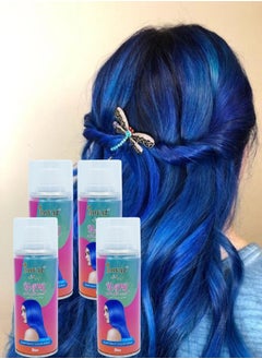 4 Pieces Hair Colour Spray Blue