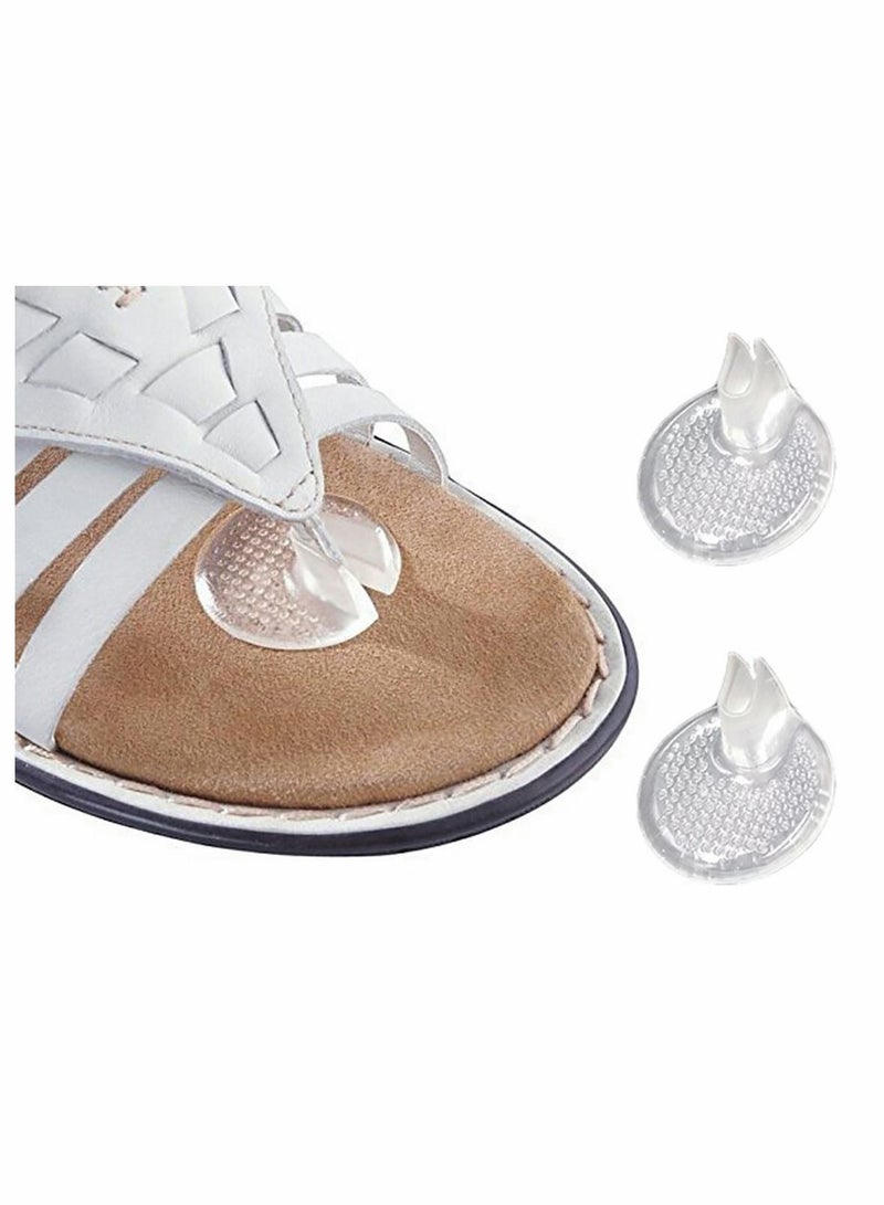 KASTWAVE Toe Protectors, 3 Pairs Clear Non-Slip Silicone Thong Sandal Flip-Flop Gel Guards Cushions Protectors for Women Men (Particles Surface) - Image 3