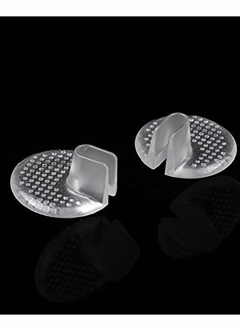 KASTWAVE Toe Protectors, 3 Pairs Clear Non-Slip Silicone Thong Sandal Flip-Flop Gel Guards Cushions Protectors for Women Men (Particles Surface) - Image 2