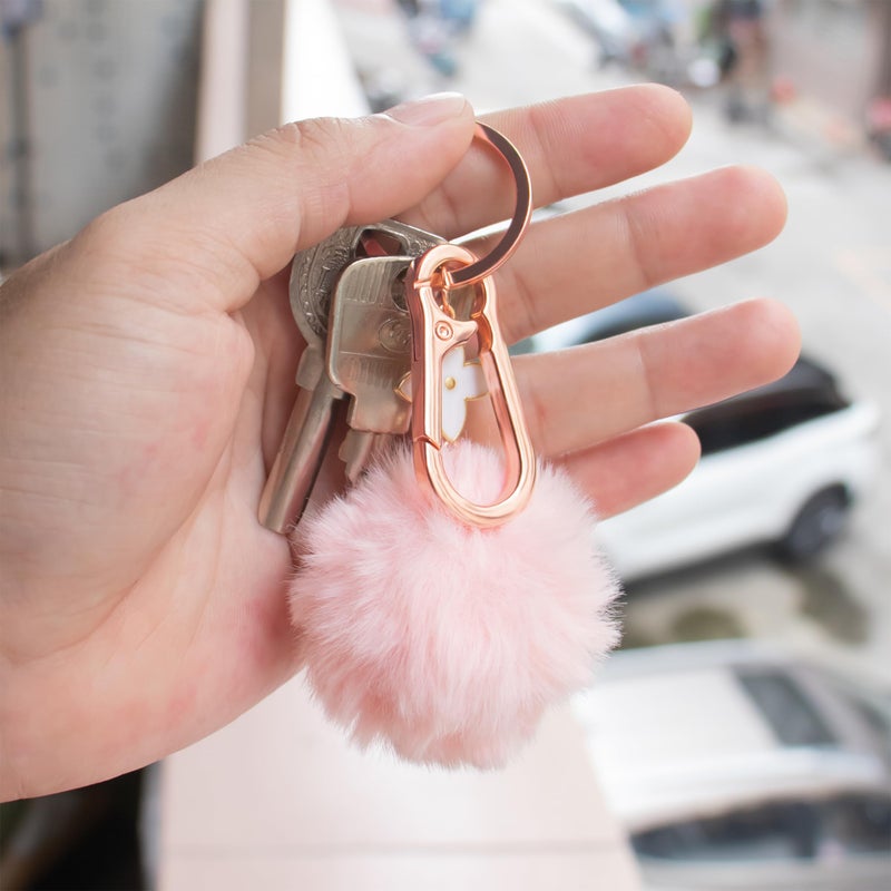 Wikavanli Metal Keychains Keyring Key Chain Ring Clip Holder Organizer for Home Car Keys Key Finder Women Men (2, Rose Gold Black) - Image 4