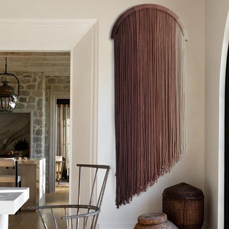 Macrame Boho Wall Decor  Pink Yarn Wall Hanging 20 Circle Hoop