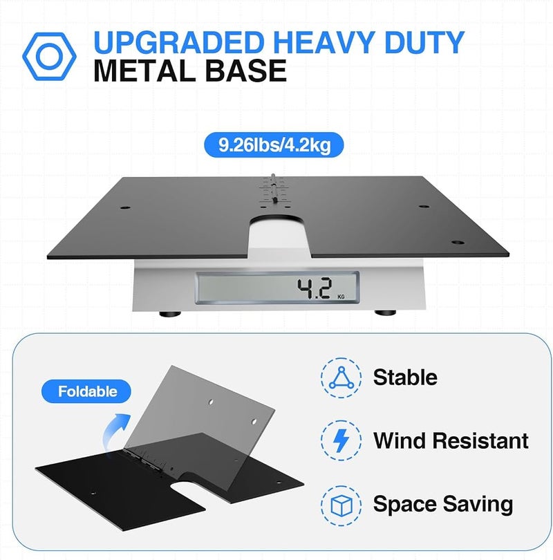 EMART Heavy Duty Backdrop Stand, 10x10Ft Adjstable Background Stand-Black - Image 3
