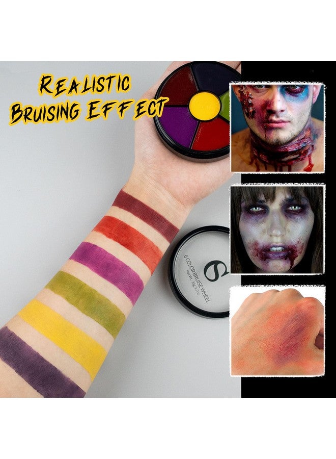 CHASPA Halloween Liquid Latex Special Effects Sfx Makeup Kit - Scar Wax + 2 Btl Liquid Latex + 2 Btl Fake Blood + Spatula Tool + 2Pcs Stipple Sponge + 4Pcs Makeup Sponges + Cotton Swabs - Image 3