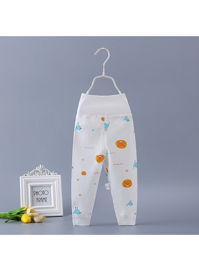 Baby's High Waist Autumn Trousers Pure Cotton Boys And Girls Baby's Spring And Autumn Single Open Pants Newborn Children's Open Crotch Pants