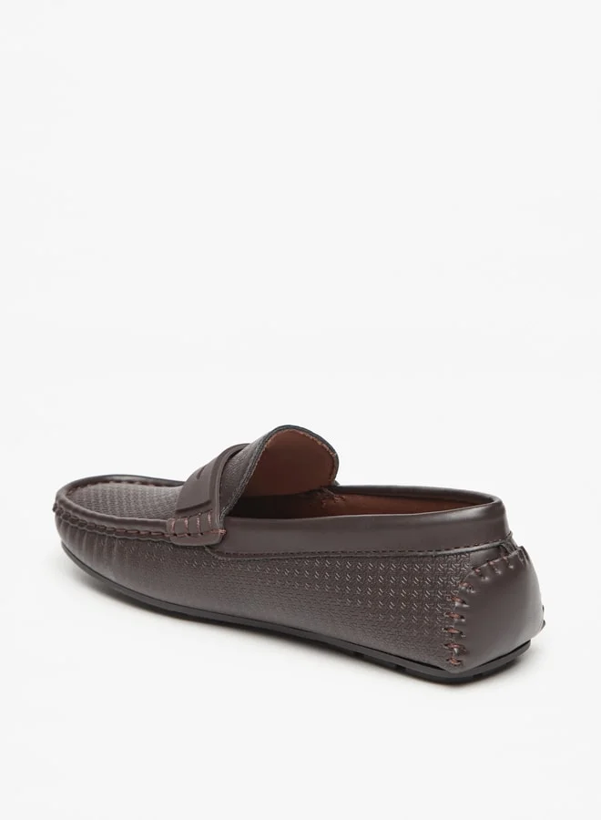 ال بي ال من شو اكسبرس Boy's Textured Slip-On Loafers Ramadan Collection