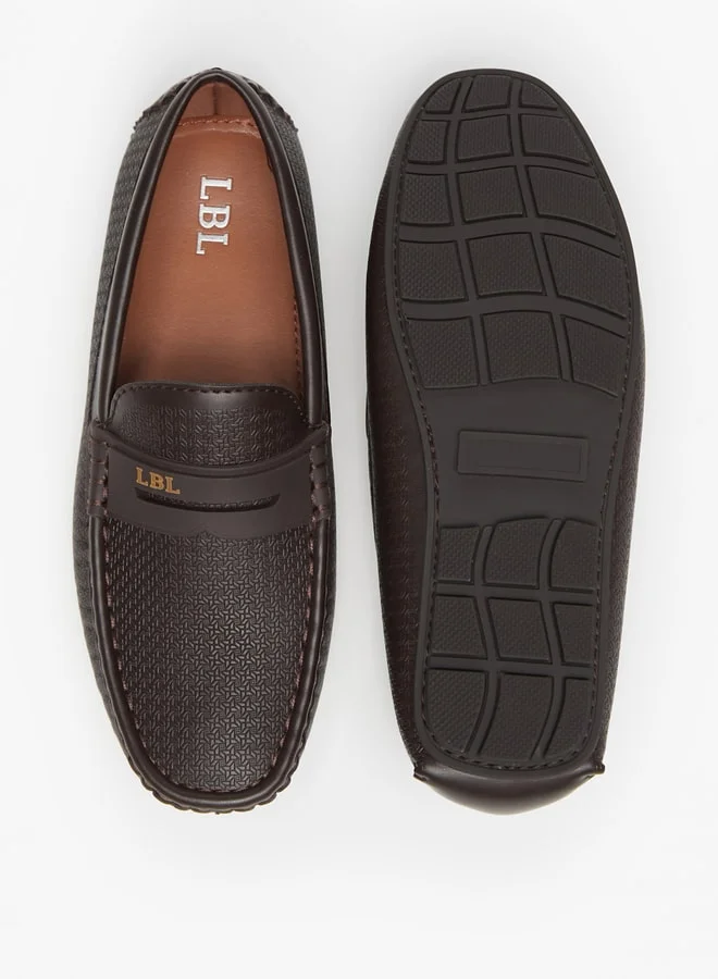 ال بي ال من شو اكسبرس Boy's Textured Slip-On Loafers Ramadan Collection