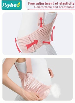 Bybeo Pregnancy Belly Support Band, Adjustable Breathable Maternity Support Belt with Shoulder Strap and Back Support, XXL  - Image 5
