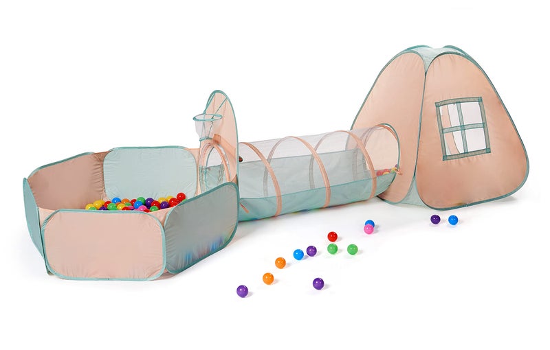 UTEX 3 in 1 Pop Up Play Tent with Tunnel Ball Pit for Kids Boys Girls Babies and Toddlers IndoorOutdoor Playhouse - Image 3