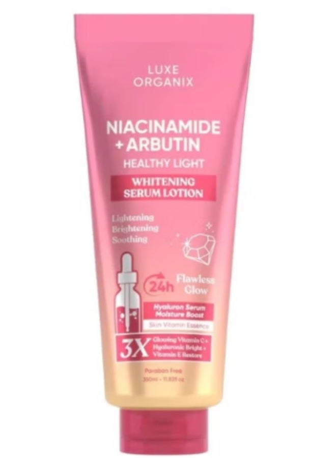 Niacinamide Arbutin Healthy Light Whitening Serum Lotion 350 ml Brightening Moisturizing Body Lotion for Glowing Smooth Skin