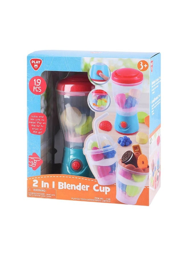Playgo 2-in-1 Blender Cup Playset (19 Pieces) - Image 1