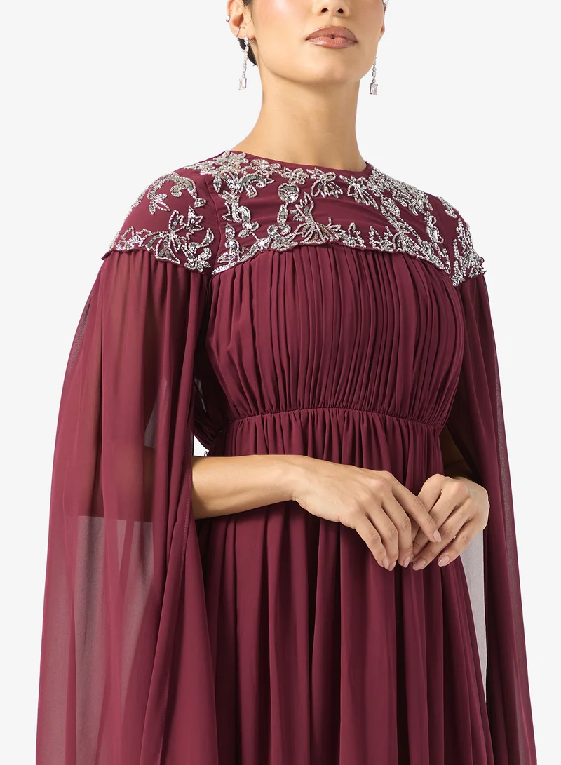 فروك اند فرل Mesh Detailed Embellished Maxi Dress