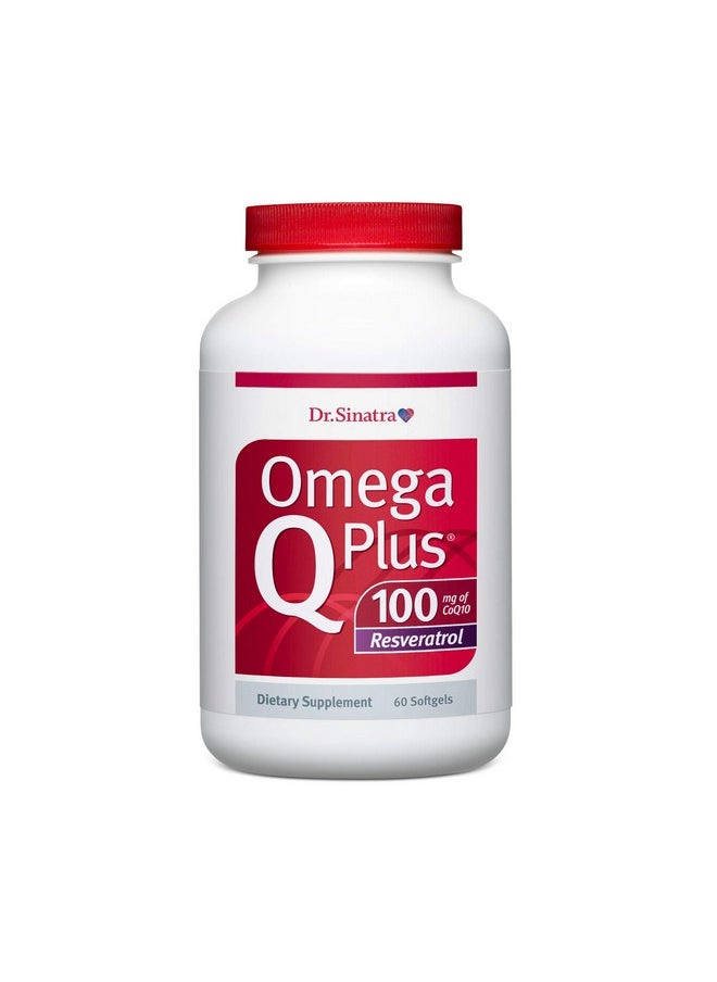 Dr. Sinatra Omega Q Plus 100 Resveratrol Omega3 Supplement Supports Heart Health And Provides Antioxidant Power With 100Mg Of Coq10 And Resveratrol (60 Softgels)  - Image 1