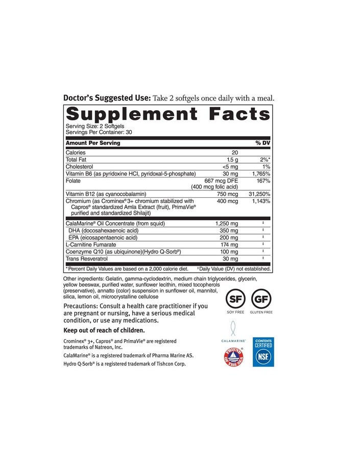 Dr. Sinatra Omega Q Plus 100 Resveratrol Omega3 Supplement Supports Heart Health And Provides Antioxidant Power With 100Mg Of Coq10 And Resveratrol (60 Softgels)  - Image 3