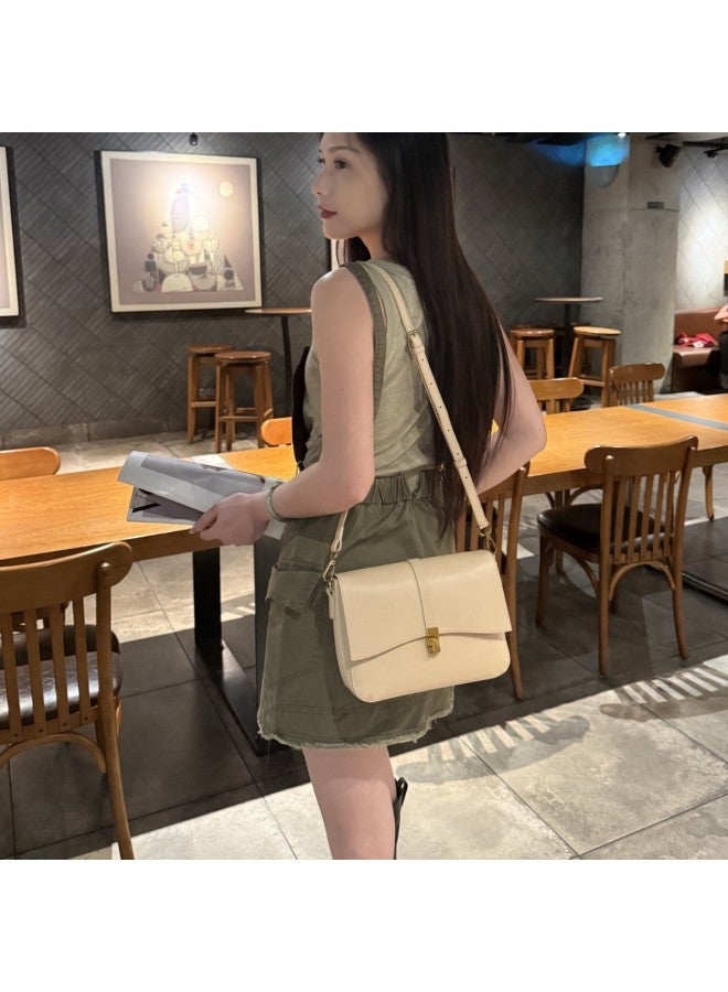 Leather Bag Women's  New Spring And Summer Niche Design Women's Bag High-end Small Square Bag Commuter Shoulder Crossbody Bag - Image 2