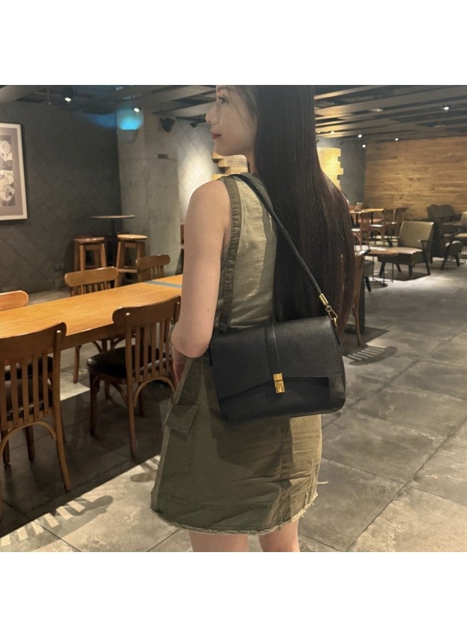 Leather Bag Women's  New Spring And Summer Niche Design Women's Bag High-end Small Square Bag Commuter Shoulder Crossbody Bag - Image 3