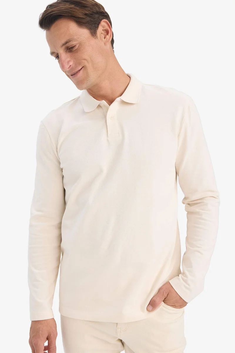ديفاكتو New Regular Fit Pique Polo T-Shirt