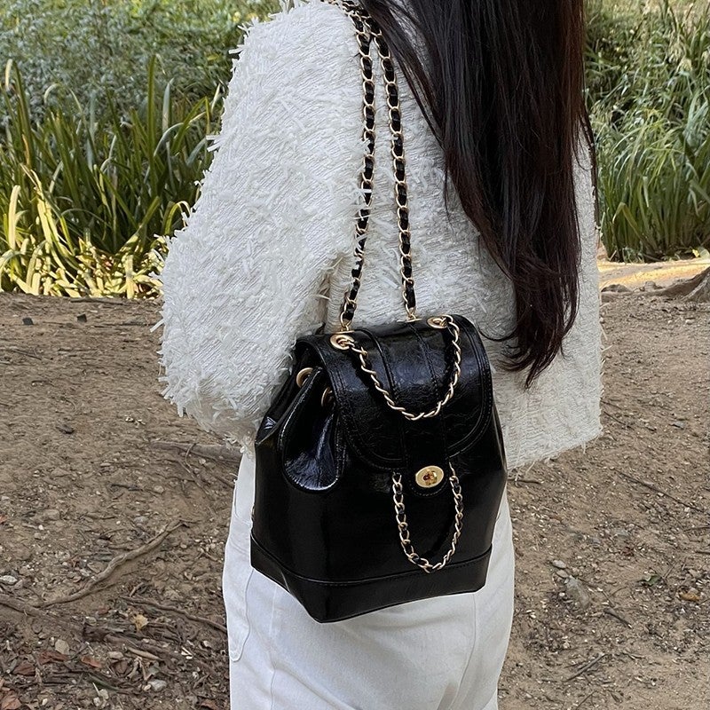 Korean Style Mini PU Leather Chain Shoulder Bag for Women - Image 2
