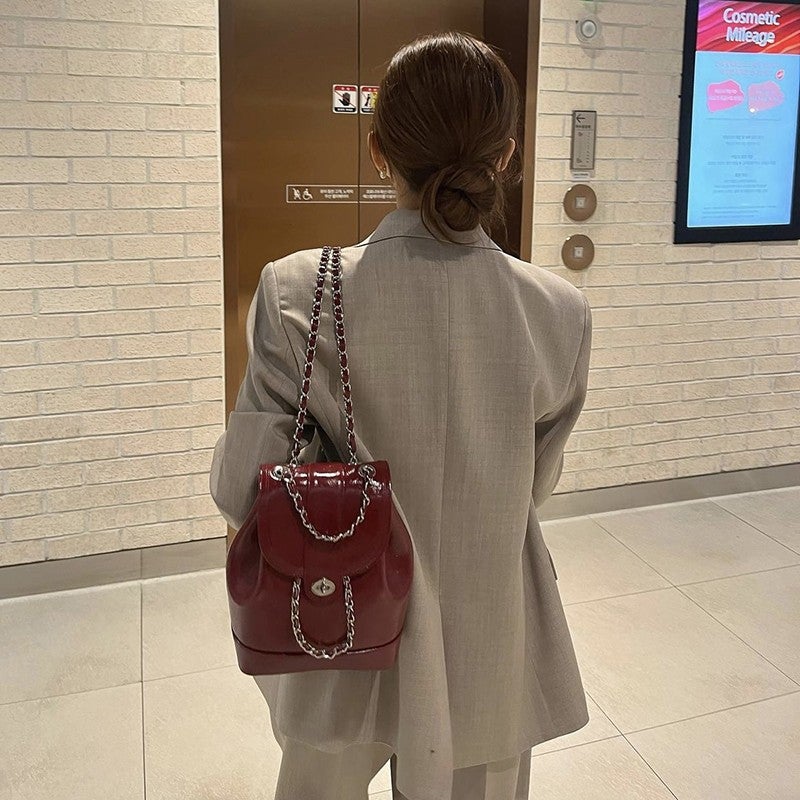 Korean Style Mini PU Leather Chain Shoulder Bag for Women - Image 4