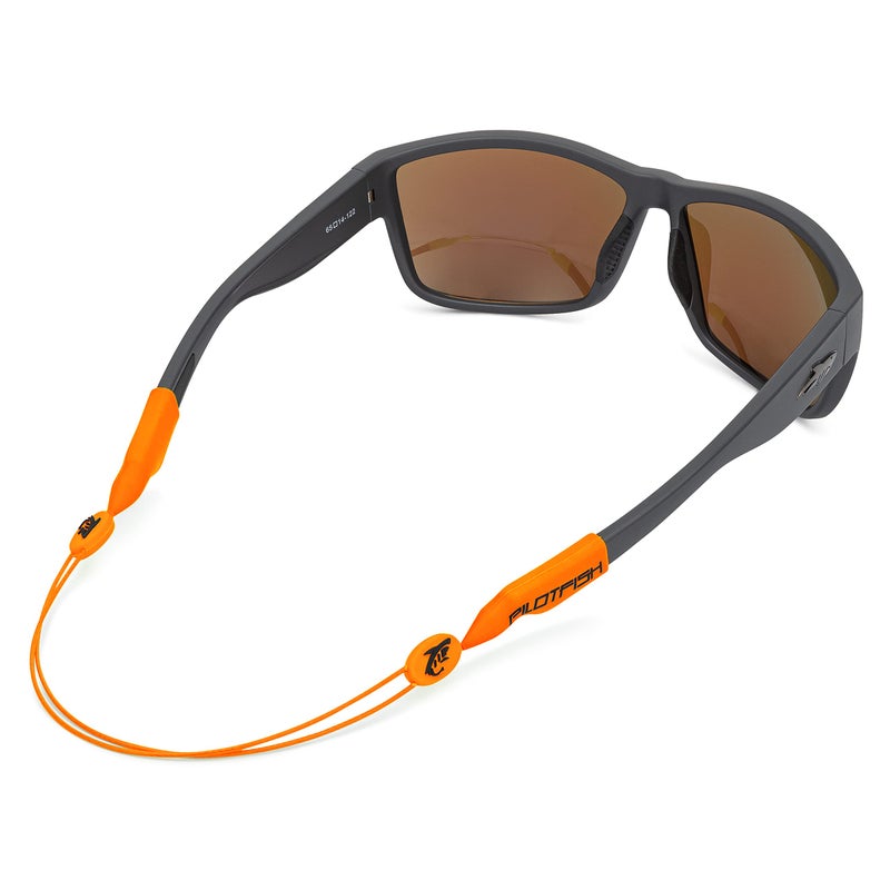 Pilotfish Pilotfish No Tail Adjustable Eyewear Retainer Cable Strap: Sunglasses, Eyeglasses, Glasses (14 Inch, Blaze Orange)  - Image 1