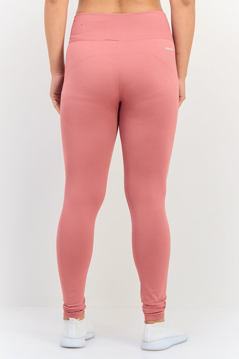 Adidas  leggings خارجية ضيقة تناسب النساء بشعار العلامة التجارية 7/8، وردي - Image 3