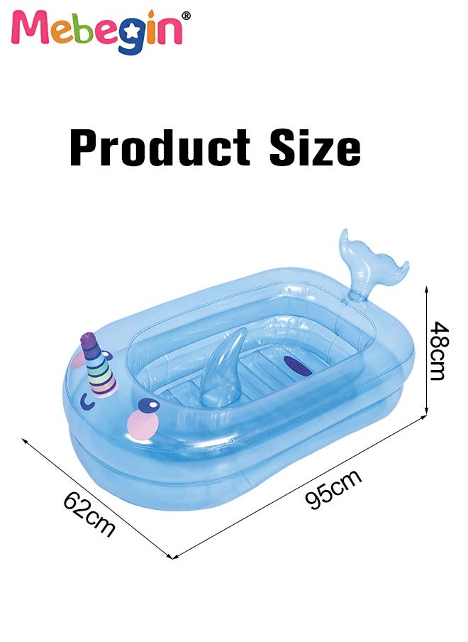 MEBEGIN - 95*62*48cm Inflatable Paddling Pool, Whale Shape Inflatable Swimming Pool, Creative Summer Pool Toys, Crafted with High-quality Materials, Suitable for Outdoor, Garden, Backyard and Summer Water Party - Image 1