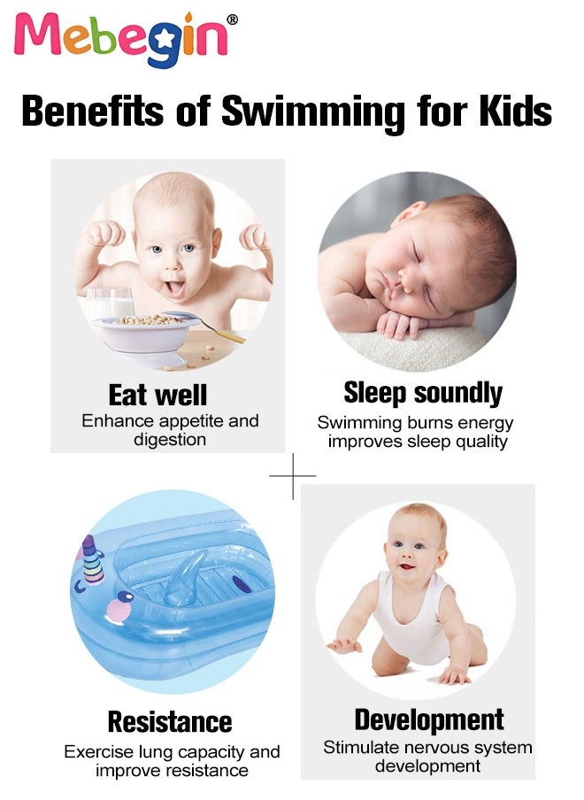 MEBEGIN - 95*62*48cm Inflatable Paddling Pool, Whale Shape Inflatable Swimming Pool, Creative Summer Pool Toys, Crafted with High-quality Materials, Suitable for Outdoor, Garden, Backyard and Summer Water Party - Image 1