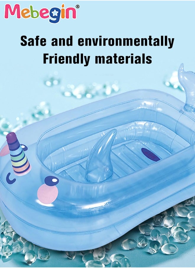 MEBEGIN - 95*62*48cm Inflatable Paddling Pool, Whale Shape Inflatable Swimming Pool, Creative Summer Pool Toys, Crafted with High-quality Materials, Suitable for Outdoor, Garden, Backyard and Summer Water Party - Image 1