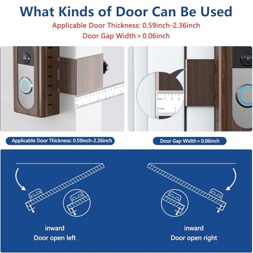 KIMILAR Anti-Theft Video Doorbell Mount Compatible with Most Wireless Video Doorbell, Adjustable Mounting Bracket Accessories for Houses, Apartments, Businesses - Image 3