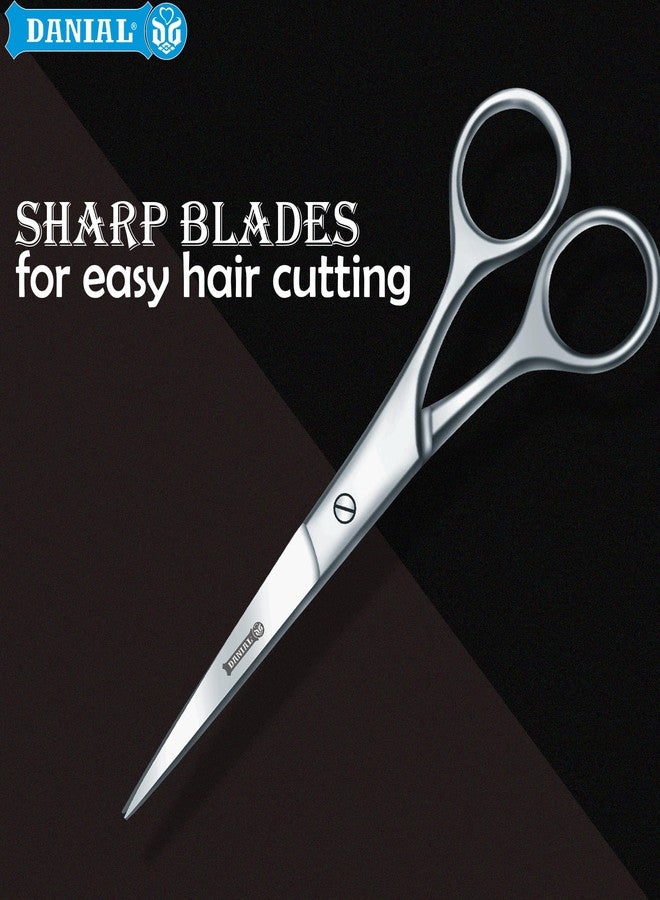 DANIAL Professional Barber Scissors 5.75" - Premium Stainless Steel Hair Cutting Shears for Men’s Hair, Beard, Mustache - Precision Scissor for Salon & Home Use - Image 3