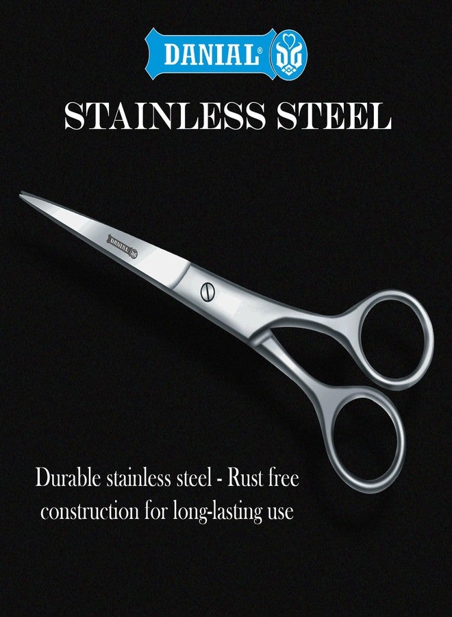 DANIAL Professional Barber Scissors 5.75" - Premium Stainless Steel Hair Cutting Shears for Men’s Hair, Beard, Mustache - Precision Scissor for Salon & Home Use - Image 5