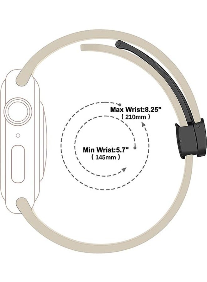 Magnetic Band D-buckle Silicone Sport Strap Replacement WristBand for Apple Watch SE Series 8/7/6/5/4/3/2/1 (38mm/40mm/41mm) - Image 2