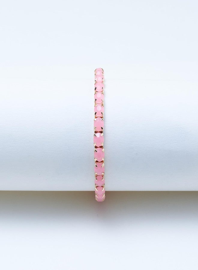 SALTY Anti Tarnish Soft Silk Tennis Bracelet for Women | Fancy Jewellery Gifts | Hand Band | Latest Fashion Accessories for Girls | Minimal Jewelry Design | Ideal for Gifting | Marriage, Birthday | Gift for Valentine Day - Image 5