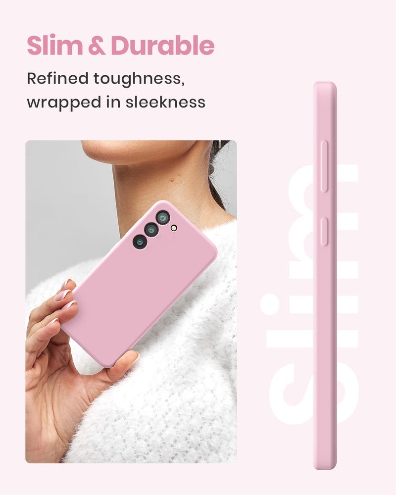 CUZMIGO for Samsung Galaxy S23 Plus Case, Soft Liquid Silicone Phone Cover with Color Variety, Slim Fit Shockproof Camera Protection Thin Cute Case for Women and Girl, Chalk Pink, 6.6“ - Image 2