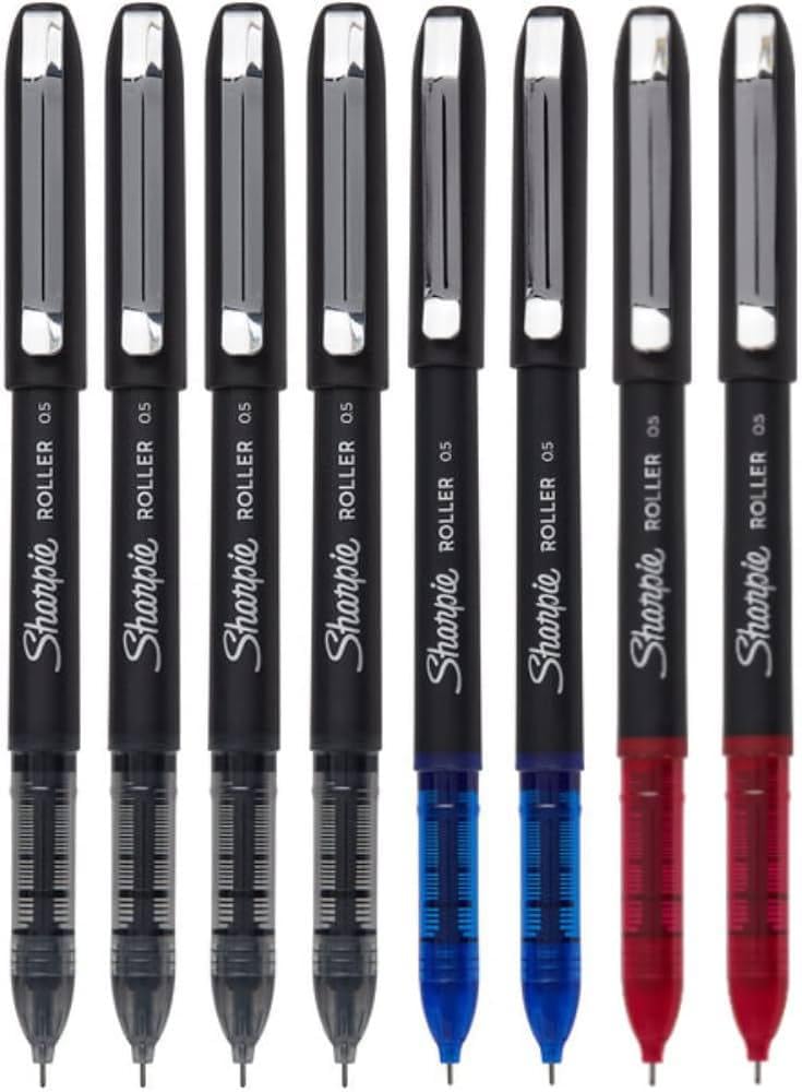 SHARPIE Rollerball Pen, Needle Point (0.5mm) Precision Pen, Assorted Ink, 8 Count - Image 3