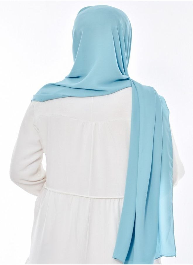 Generic - Chiffon crepe veil soft baby Blue color - Image 1