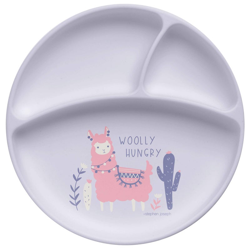 Stephen Joseph Silicone Baby Plate, One Size, Llama - Image 1