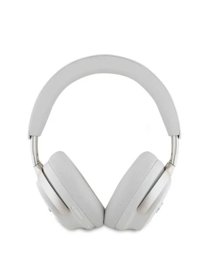 GUESS CG Mobile Guess Wireless 4G Headphones Faux Leather with Metal Logo - White - Image 3