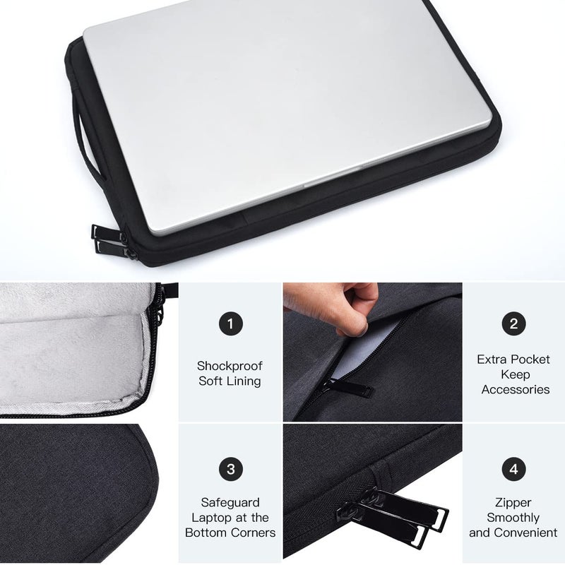 iKammo Laptop Sleeve Carrying Case For 14"" New Macbook Pro M3 Pro Max/ M3 M2 M1 Pro Max A2992 A2918 A2779 A2442 2023-2021  Macbook Pro 14 Inch Case  Macbook Pro 14 Inch Laptop Sleeve Bag  Black - Image 4