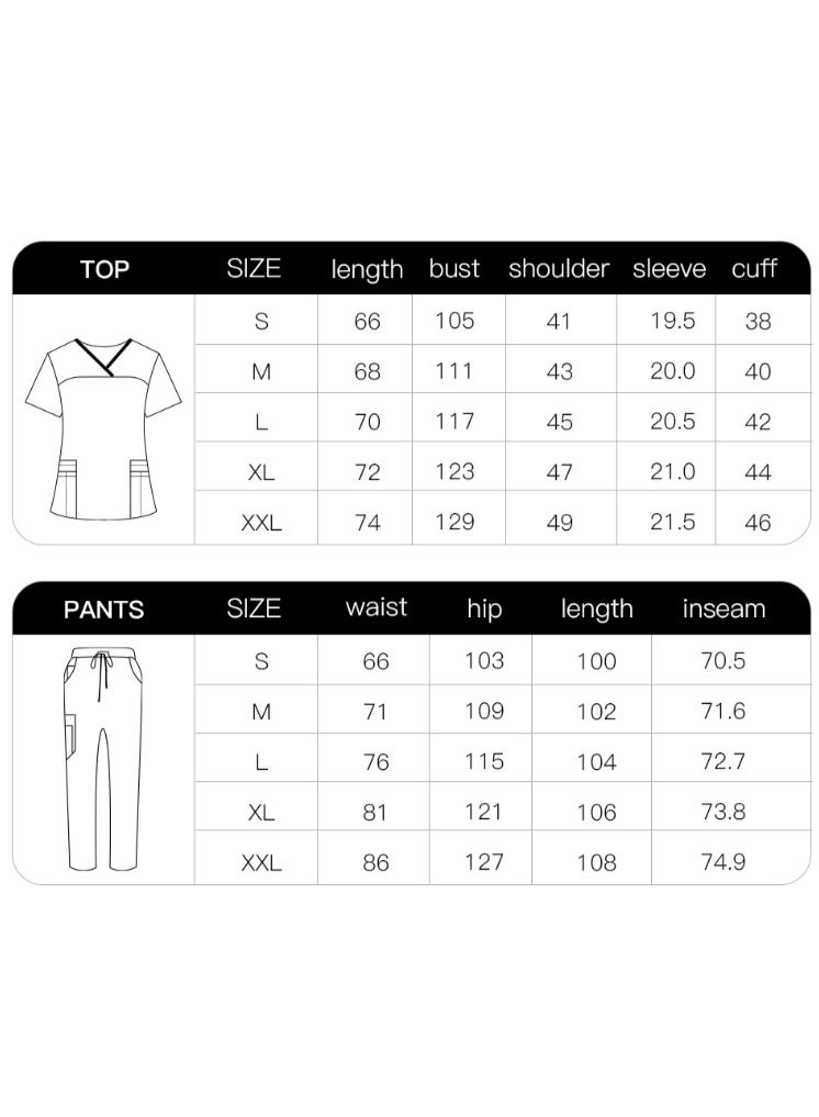 NIBEMINENT Veterinary Uniform Pet Grooming 2-piece Workwear Set Multi Colored Scrub Top Pant Nurse Unisex Scrubs Set Dental Scrub Women Men - Image 2