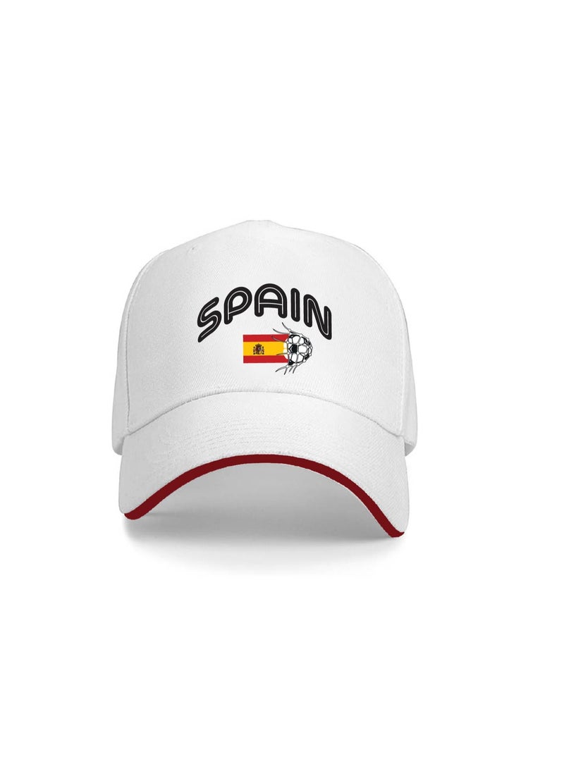 PRINTSHOP4ME Spain Unisex Adult Football Cap for Both Men and Women With Metal Adjustable Buckle Closure - Perfect for Football Fans, Match Days, Outdoor Activities, and Everyday Wear - Image 1