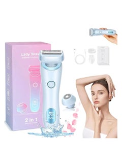 Furtey Electric Razors for Women Electric Shaver for Arm Face Legs Underarm IPX7 Cordless Bikini Trimmer with Detachable Head  - Image 1