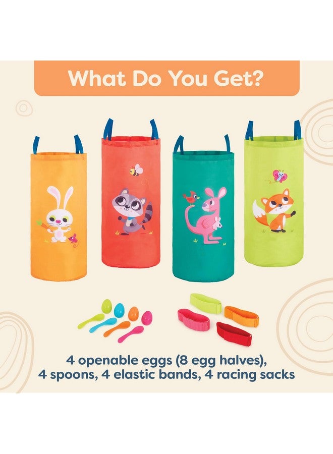 B. toys - 3 Outdoor Games for Kids - Racing Sacks & 3-Legged Race Bands - Egg-and-Spoon Game - Birthday Party Games - 5 Years + - Outdoor Games Galore - Image 3