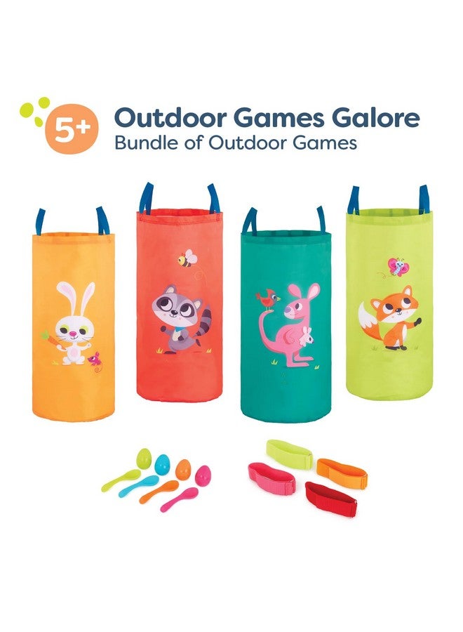 B. toys - 3 Outdoor Games for Kids - Racing Sacks & 3-Legged Race Bands - Egg-and-Spoon Game - Birthday Party Games - 5 Years + - Outdoor Games Galore - Image 5